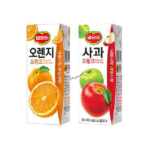 델몬트 드링크팩 2종 190ml 오렌지/ 12팩+사과/ 12팩 총24팩