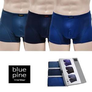 3매입 입체패턴 남성팬티 블루핀 디자인의 감각적인