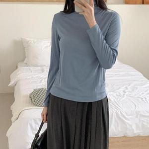 여자 봄폴라티 슬림핏 자켓이너티 스판 티셔츠