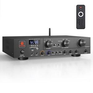 방고아 무선 홈 오디오 극장 앰프 스테레오 리시버, USB, SD, FM, 에코가 포함된 5.1채널 800와트 부품 리시버 앰프, 2 마이크, 3 효과, 스튜디오, 가정용 3밴드 EQ