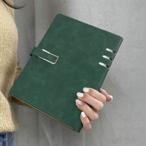 만년다이어리 A5 가죽 다이어리 6공 일기장 노트 그린 교무수첩