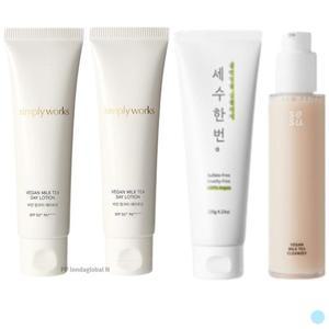 심플리웍스 밀크티 로션 X2 + 클렌징 폼 + 밀크 추천