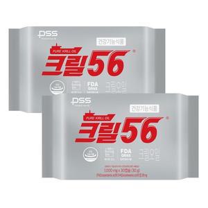펄세스 크릴 크릴56 1000mgX30캡슐X2팩