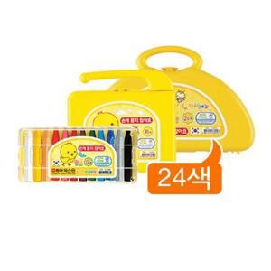 [JHQ28224_52GP]동아 크레용 손에묻지않는 노랑병아리 24색