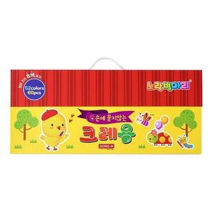 [JHQM27R6_52GP]노랑병아리 크레용 (노랑병아리) 52색 60본