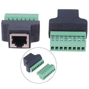 커넥터 이더넷 암나사 터미널 8 핀 CCTV 디지털 DVR 어댑터 커넥터 RJ45