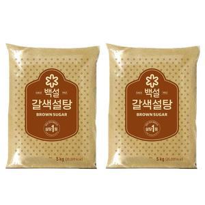 백설 갈색설탕 사탕수수 원당 과일청 약밥용 5kg 2개