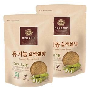 백설 유기농 갈색설탕 사탕수수 가정용 추천 1kg 2개