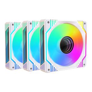 AONE STORM 인피니티 ARGBPWM리버스 화이트 3PACK 케이스 팬굴러 시스템쿨러 쿨링팬
