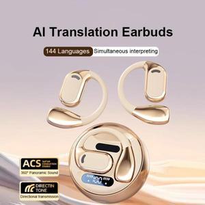 무선 이어폰 AI 번역 버드 OWS Bluetooth 5.4 ENC 144 종류 언어 동시 통역