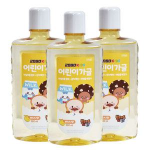 2080키즈 어린이가글 브레드이발소 바나나맛/딸기맛 380ml 3개