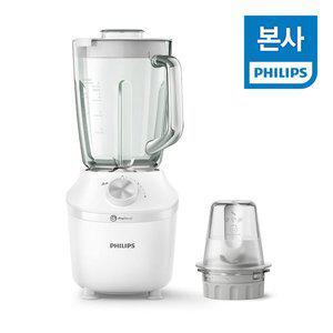 [필립스] 3000 시리즈 블렌더/믹서기 HR2291/20 화이트 다지기 구성