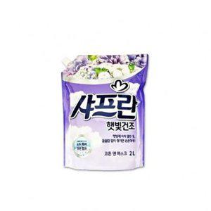 [기타]엘지생활건강 사프란 햇빛건조 리필 2L 코튼 섬유유연제