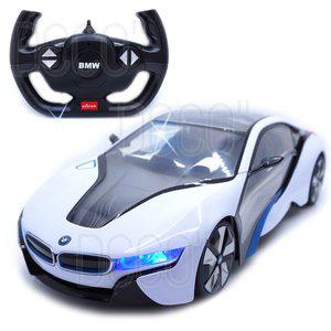 [기타]1:14 라스타 RC카 BMW I8 화이트 라이트 무선조종 알씨카 미니카