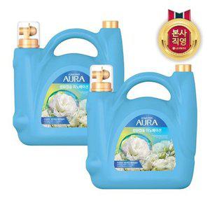 [엘지생활건강]아우라 생화캡슐 5.5L 대용량섬유유연제 프레시릴리 x 2개
