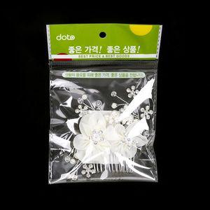 헤어코사지 리크플 셀프웨딩 뒤꽂이 헤어장식