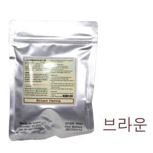 은색봉투포장~색상[브라운] 플로라 실크 헤나 파우더 염색약 100g /인도라자스탄지역 인디아 정품헤나