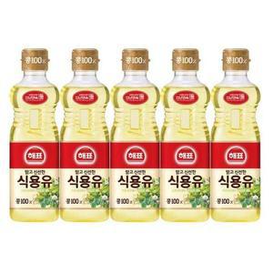 [XBK813KL_47]해표 식용유 900ml x 5개 콩기름0 9L 콩100