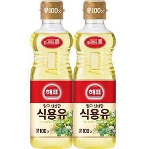 [XBK813O4_47]해표 식용유 900ml x 2개 콩기름0 9L 콩100