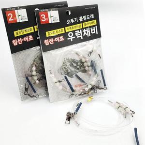 [MEM44M64_52DF]클리어라인 수축튜브 우럭채비 2P 10봉