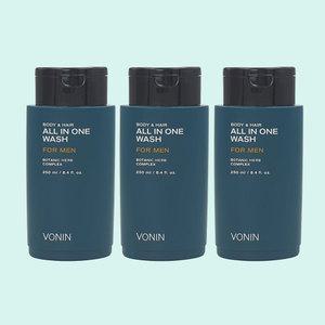 보닌 바디 앤 헤어 올인원 워시 250ml 3개