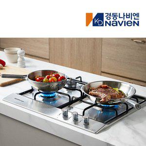 [나비엔 매직]경동나비엔 빌트인 3구 가스렌지 쿡탑 레인지 560x480 코드식(3203)