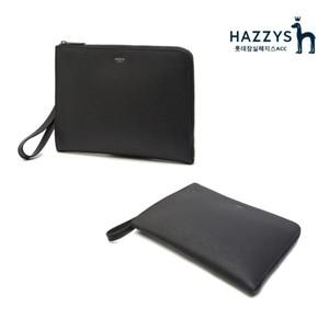 [롯데백화점]헤지스ACC [선물포장]HJHO2F625BK 블랙 소가죽 화이트로고 심플 클러치백