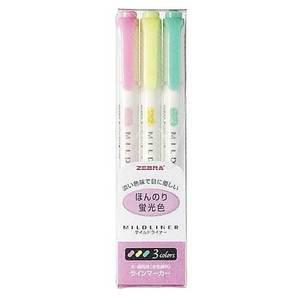 제브라 Mildliner 마일드라이너 3색 파스텔 라인 마카