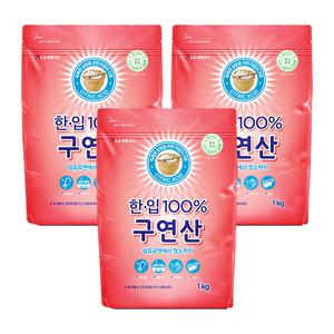 한입 100% 구연산, 1kg, 3개