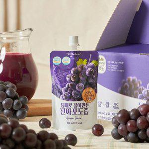 [유기농마루]갈아만든 진짜 포도즙 100ml x 30팩 / 100% 국내산
