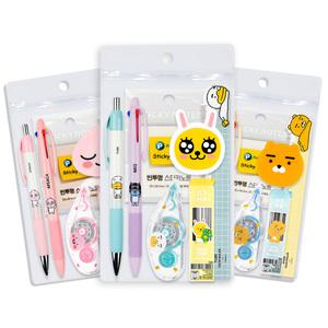 카카오프렌즈 필기구세트 필기용품구성 문구세트 )각인스티커 무료서비스