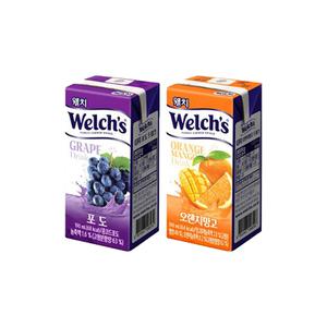 웰치 팩주스 190ml 포도24개+오렌지망고24개
