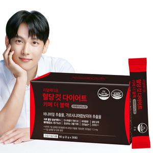 리얼메디온 혈당컷 다이어트 카페 더 블랙 1박스 아메리카노맛 설탕당류ZERO 바나바잎 가르시니아 캄보 지아 추출물 체지방감소 보조제 커피맛 혈당케어 컷타임