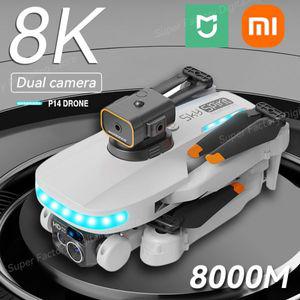 입문용 농업용 드론 샤오미 미지아 P14 맥스 HD 8K GPS 전문 UAV 지능형 장애물 회피 듀얼 카메라 브러시리