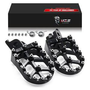 MZS Dirt Bike Foot Pegs, Motocross Wide Footpeg Black Compatible with KX250 KX450 KX250F KX450F KX250X KX450X CR125 CR250 CRF150R CRF250R CRF250 RALLY CRF250X CRF300L CRF450R CRF450L CRF250L CRF1000L