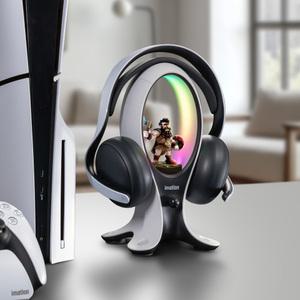 이메이션 USB허브 게이밍 헤드셋 거치대 RGB 헤드셋스탠드 헤드폰 거치대