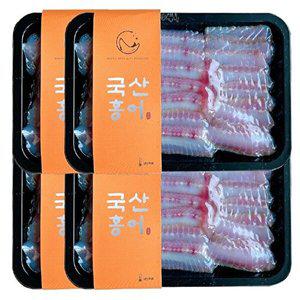 [T]백년수산 국산 홍어 250g x 4팩 + [증정] 미니초장 4개+홍어뼈