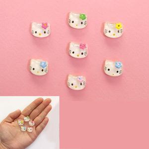 휴대폰 필통 꾸미기 귀여운 헬로키티캐릭터 미니 아크릴파츠 스티커 10p LS1385