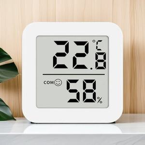 디지털 미니 온습도계 화이트 벽부착 실내온도계 전자 테이블 도측정기 LCD 탁상