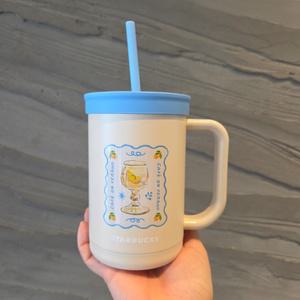 스타벅스 SS 서머 브리즈 TKHA 콜드컵 600ml 각인 써모스 손잡이 대용량 텀블러