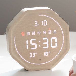 [NS홈쇼핑]플라이토 와이파이 필링 폴리곤 인테리어 LED 탁상시계 18cm..[35239869]