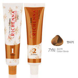 헤나추출물 부드러운향 헤어 염색약 7YN 황갈색