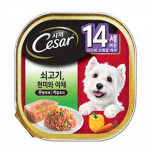 시저캔(14세이상 쇠고기와 현미야채)(100gx24개)