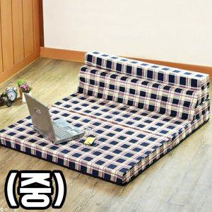 BYK 체크 5단 접이식침대 접이식매트리스 (중)