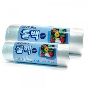 우리크린 업소용 롤백 500매-중/대형 1P-위생팩 위생롤백 대용량비닐 일회용비닐 대형비닐 업소용비닐봉투