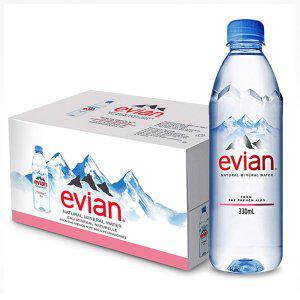 프랑스 깔금한 생수 에비앙 천연광천수 330ml 24입
