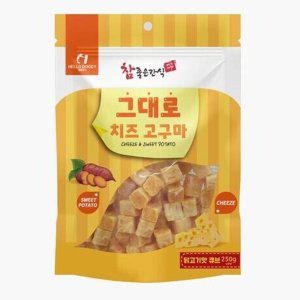 강아지 치즈 스타일 고구마 큐브 닭고기맛 고품질 1P