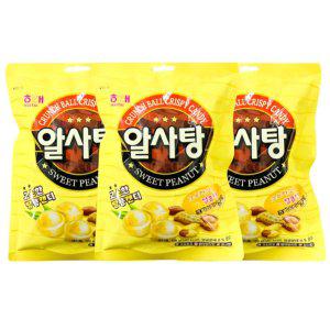 해태땅콩알사탕 심플 땅콩사탕 고소한땅콩맛사탕 3개