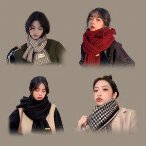 넥워머 목도리 롱 울터치 니트 커플 부드러운