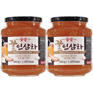 꽃샘 꿀인삼차 1160g (580g x 2병)